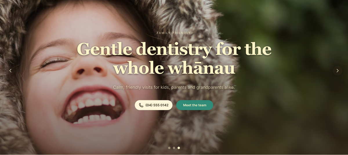 Screenshot of the Prepare Dental website